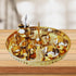 Brass Puja Thali Set With Multiple Items 1.155Kg
